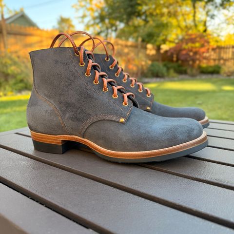 Iron Boots The Great Escape in Horween Navy Reverse Chamois