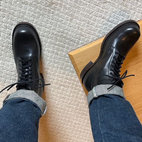 Search result thumbnail of Viberg Service Boot in Horween Black Wooly CXL