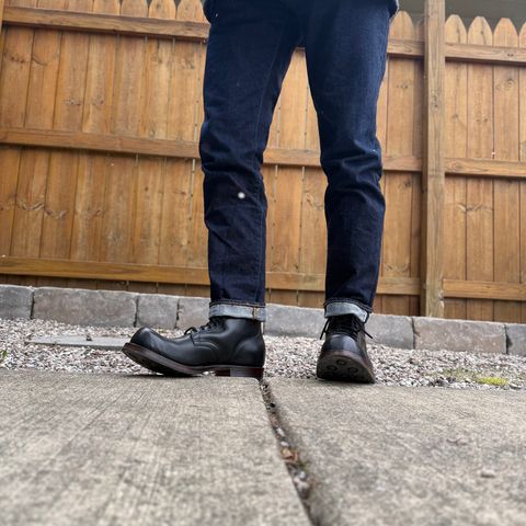 Viberg Service Boot in Horween Black Wooly CXL