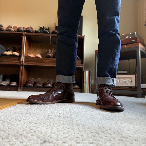 Viberg Service Boot BCT in Horween Color 8 Shell Cordovan