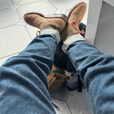 John Lofgren M-43 Service Shoes in Horween Natural CXL Cowhide Roughout