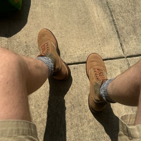 John Lofgren M-43 Service Shoes in Horween Natural CXL Cowhide Roughout