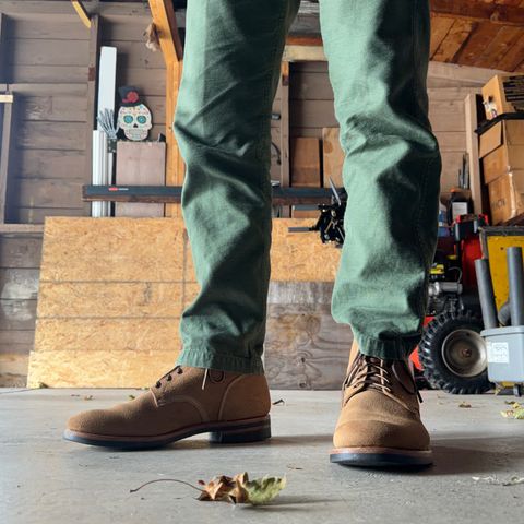 Viberg Boondocker in Horween Marine Field Roughout