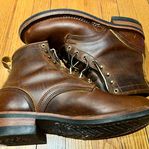 Nicks Falcon in Horween Orange Predator