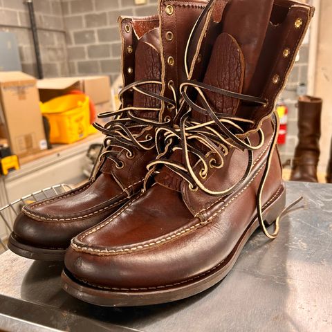 Russell Moccasin Bird Shooter in Brown Oil Tan