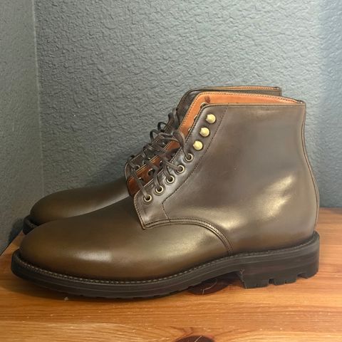 Grant Stone Edward Boot in Horween Dark Olive Chromexcel