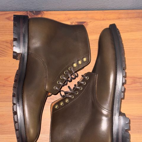 Grant Stone Edward Boot in Horween Dark Olive Chromexcel