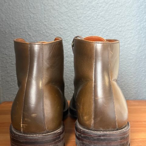 View photo of Grant Stone Edward Boot in Horween Dark Olive Chromexcel