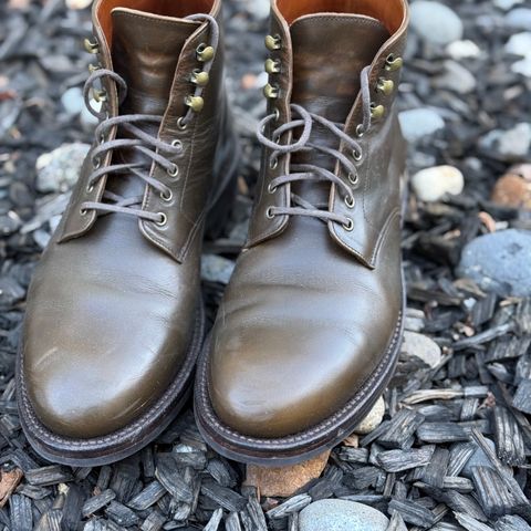 Grant Stone Edward Boot in Horween Dark Olive Chromexcel