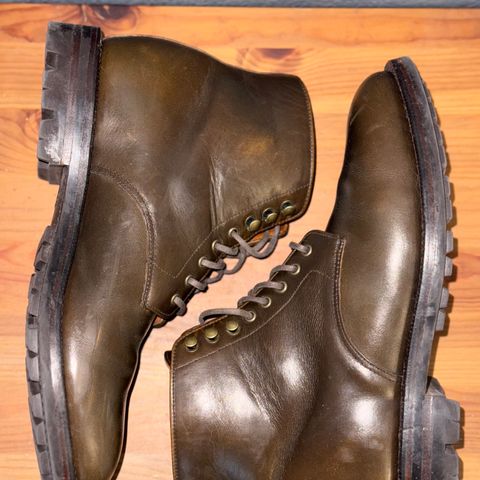 Grant Stone Edward Boot in Horween Dark Olive Chromexcel