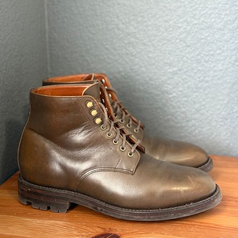 Grant Stone Edward Boot in Horween Dark Olive Chromexcel