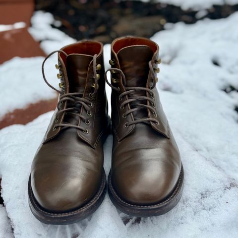 Grant Stone Edward Boot in Horween Dark Olive Chromexcel