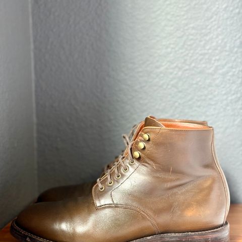 Grant Stone Edward Boot in Horween Dark Olive Chromexcel