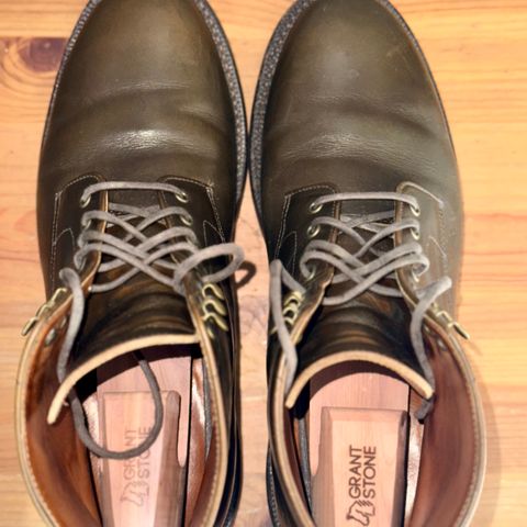Grant Stone Edward Boot in Horween Dark Olive Chromexcel