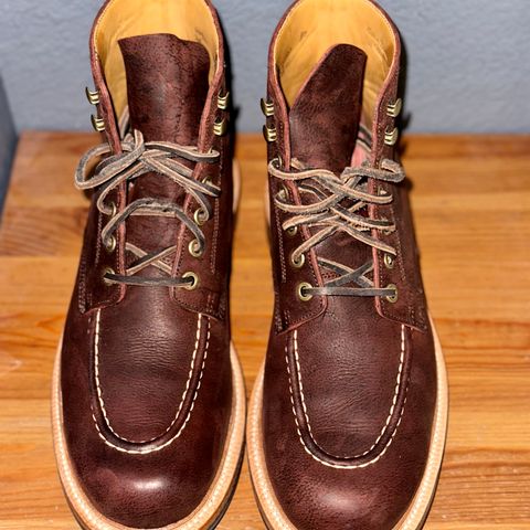 View photo of Grant Stone Brass Boot in C.F. Stead Dark Burgundy Classic Kudu