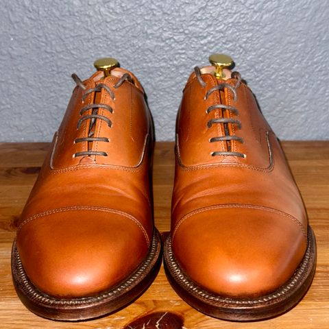 View photo of Grant Stone Cap Toe Oxford in D'Annonay British Tan Calf