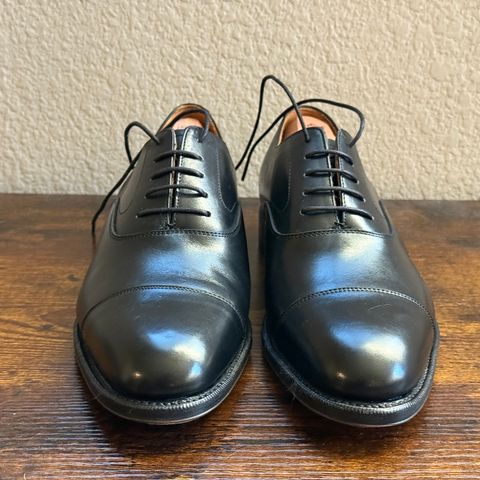 Meermin Cap Toe Oxford in Zonta Black Calf