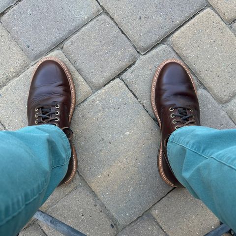 View photo of Grant Stone Diesel Boot in Horween Crimson Chromexcel