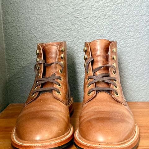 View photo of Grant Stone Diesel Boot in Horween Dune Chromexcel