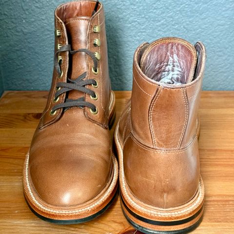 View photo of Grant Stone Diesel Boot in Horween Dune Chromexcel