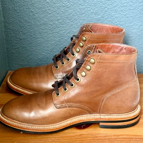 View photo of Grant Stone Diesel Boot in Horween Dune Chromexcel