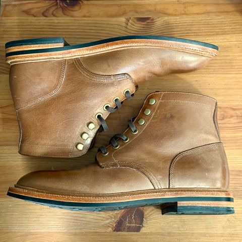 View photo of Grant Stone Diesel Boot in Horween Dune Chromexcel