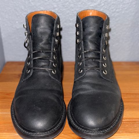 View photo of Grant Stone Diesel Boot in C.F. Stead Black Waxy Commander Suede