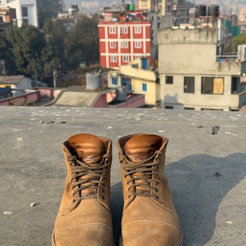 Viberg Service Boot PCT in Horween Marine Field Roughout