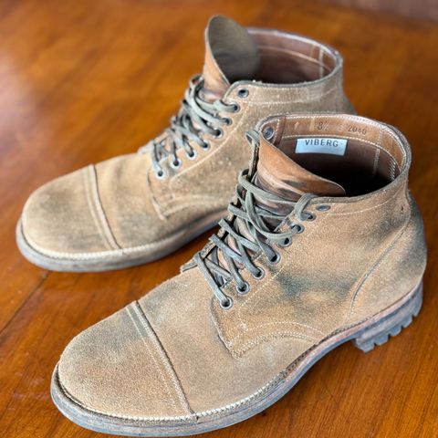 Viberg Service Boot PCT in Horween Marine Field Roughout