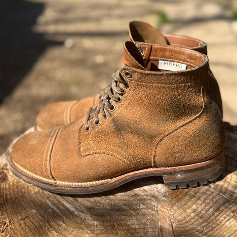 Viberg Service Boot PCT in Horween Marine Field Roughout