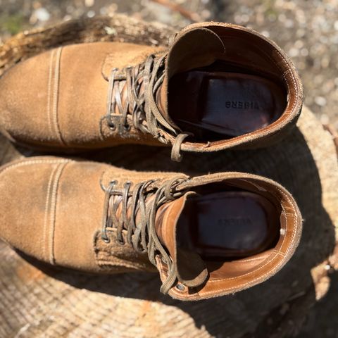 Viberg Service Boot PCT in Horween Marine Field Roughout