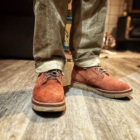Viberg Scout Boot in Seidel Red Dog Oil Tan Roughout
