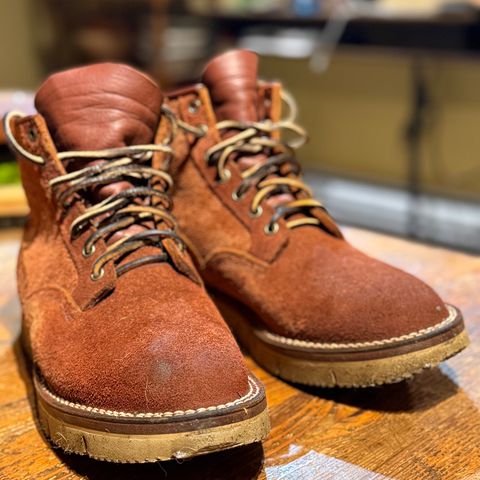Viberg Scout Boot in Seidel Red Dog Oil Tan Roughout
