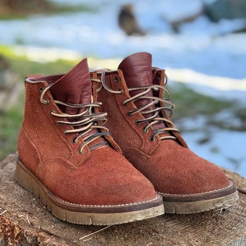 Viberg Scout Boot in Seidel Red Dog Oil Tan Roughout