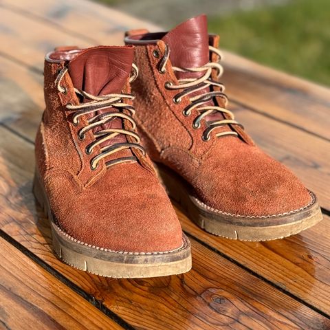 Viberg Scout Boot in Seidel Red Dog Oil Tan Roughout