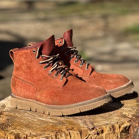 Viberg Scout Boot in Seidel Red Dog Oil Tan Roughout