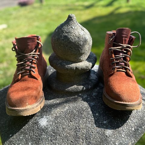 Viberg Scout Boot in Seidel Red Dog Oil Tan Roughout