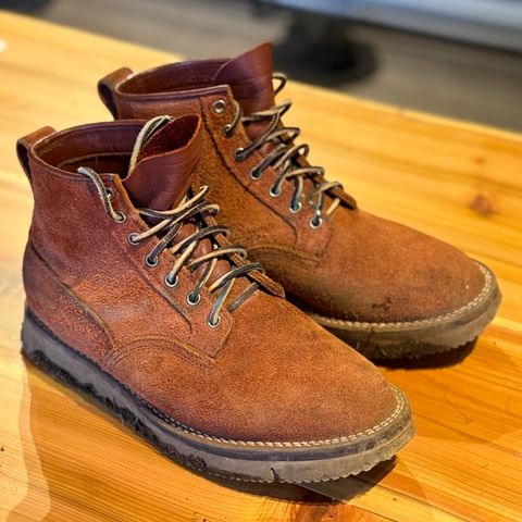 Viberg Scout Boot in Seidel Red Dog Oil Tan Roughout