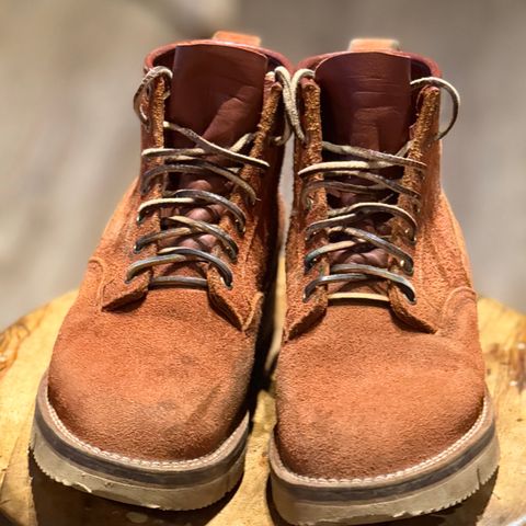 Viberg Scout Boot in Seidel Red Dog Oil Tan Roughout
