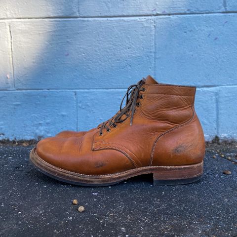 Viberg Service Boot in Raw Natural Wooly Chromexcel