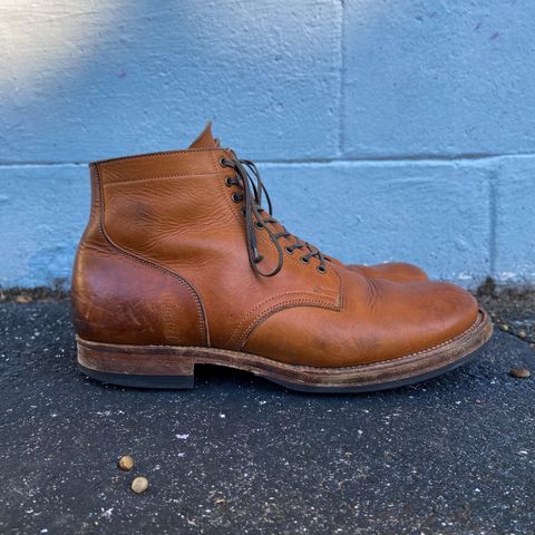 Viberg Service Boot in Raw Natural Wooly Chromexcel