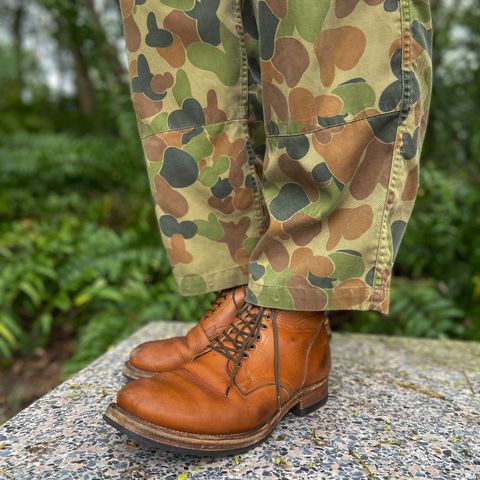 Viberg Service Boot in Raw Natural Wooly Chromexcel