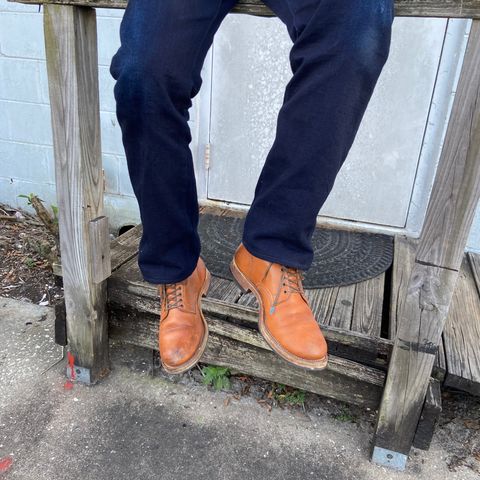 Viberg Service Boot in Raw Natural Wooly Chromexcel