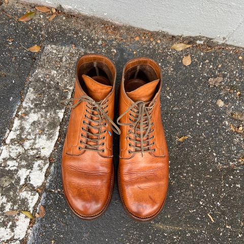 Viberg Service Boot in Raw Natural Wooly Chromexcel