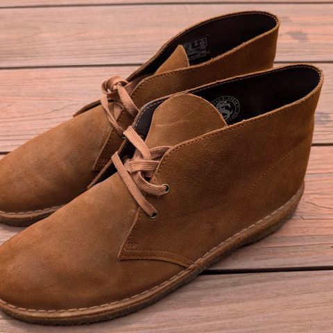 Clarks Desert Boot in C. F Stead Cola Suede