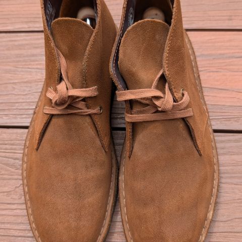 Clarks Desert Boot in C. F Stead Cola Suede