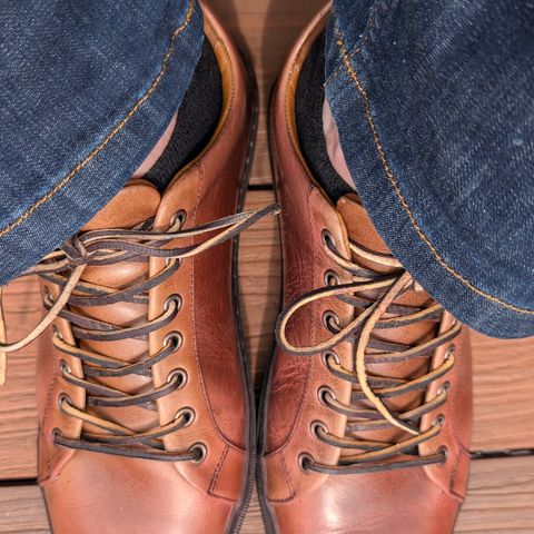 Thursday Premier Low Top in Horween Natural Chromexcel