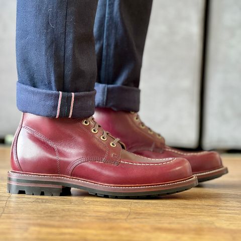 View photo of Grant Stone Brass Boot in Horween Color 8 Chromexcel