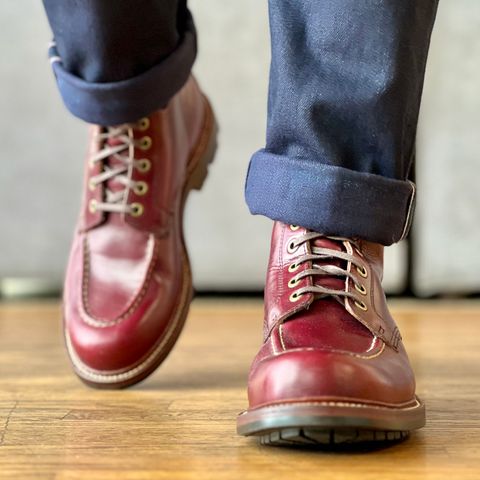 View photo of Grant Stone Brass Boot in Horween Color 8 Chromexcel