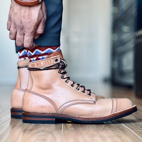 White's MP-Sherman Toe Cap in Maryam Natural Horsebutt